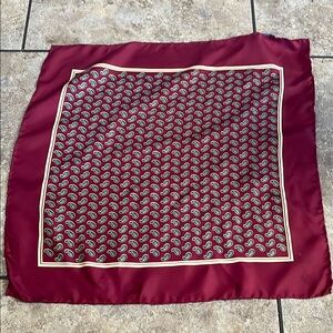 Polo Ralph Lauren Burgundy & Green Paisley Silk Scarf Blue Label